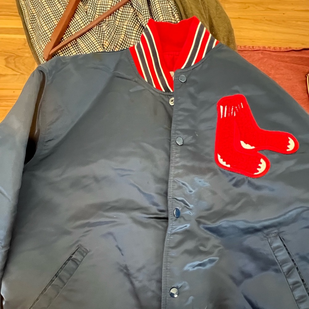 Vintage Boston Red Sox Starter Satin Bomber Jacket XL Diamond Collection MLB
